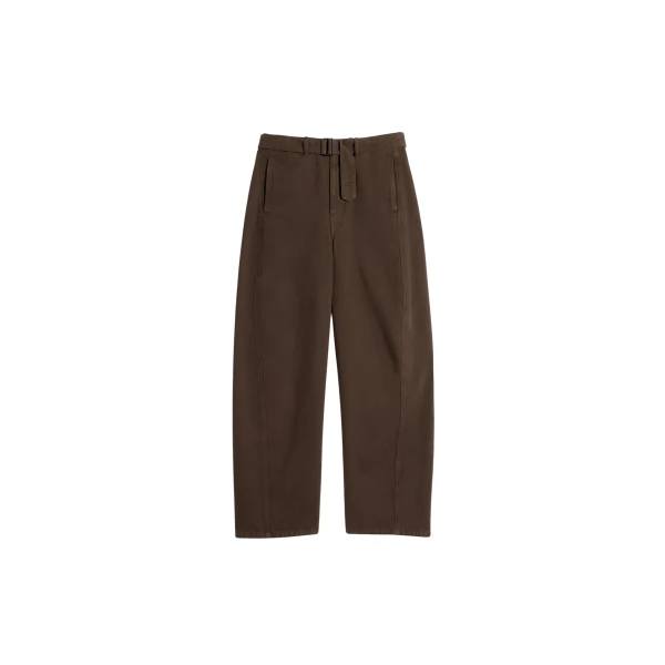 Lemaire Twisted Belted Pants in Dyed Heavy Broken Twill - Pants - Parisian Minimalist Luxury at Luxury Shoes 