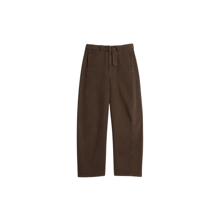 Lemaire Twisted Belted Pants in Dyed Heavy Broken Twill - Pants - Parisian Minimalist Luxury at Luxury Shoes 