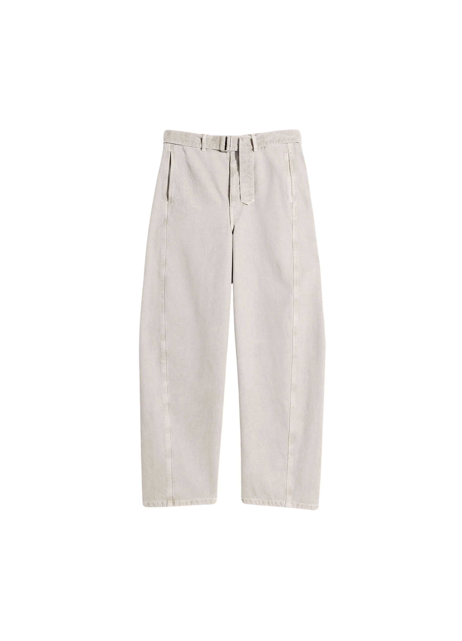 Lemaire-Twisted-Belted-Pants-in-Heavy-Broken-Twill-Snow-coveti20687_nobg Lemaire Twisted Belted Pants in Heavy Broken Twill Snow - Pants - Parisian Minimalist Luxury at Luxury Shoes