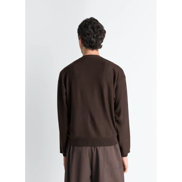 Lemaire Twisted Cardigan in Merino Blend - Knitwear - Parisian Minimalist Luxury at Luxury Shoes 