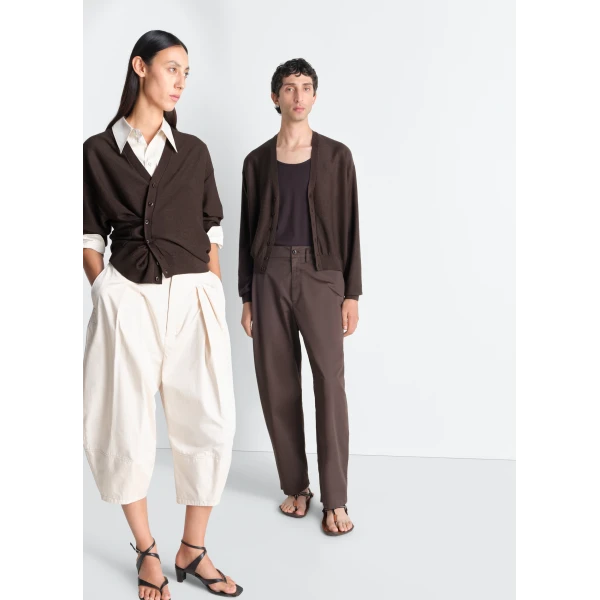 Lemaire Twisted Cardigan in Merino Blend - Knitwear - Parisian Minimalist Luxury at Luxury Shoes 