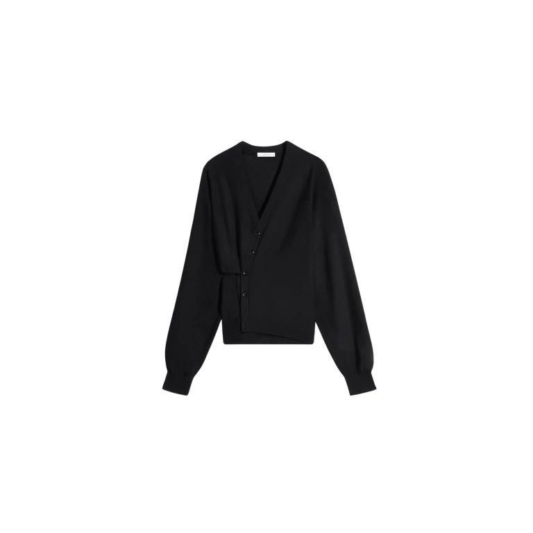 Lemaire Twisted Cardigan in Merino Blend - Knitwear - Parisian Minimalist Luxury at Luxury Shoes 