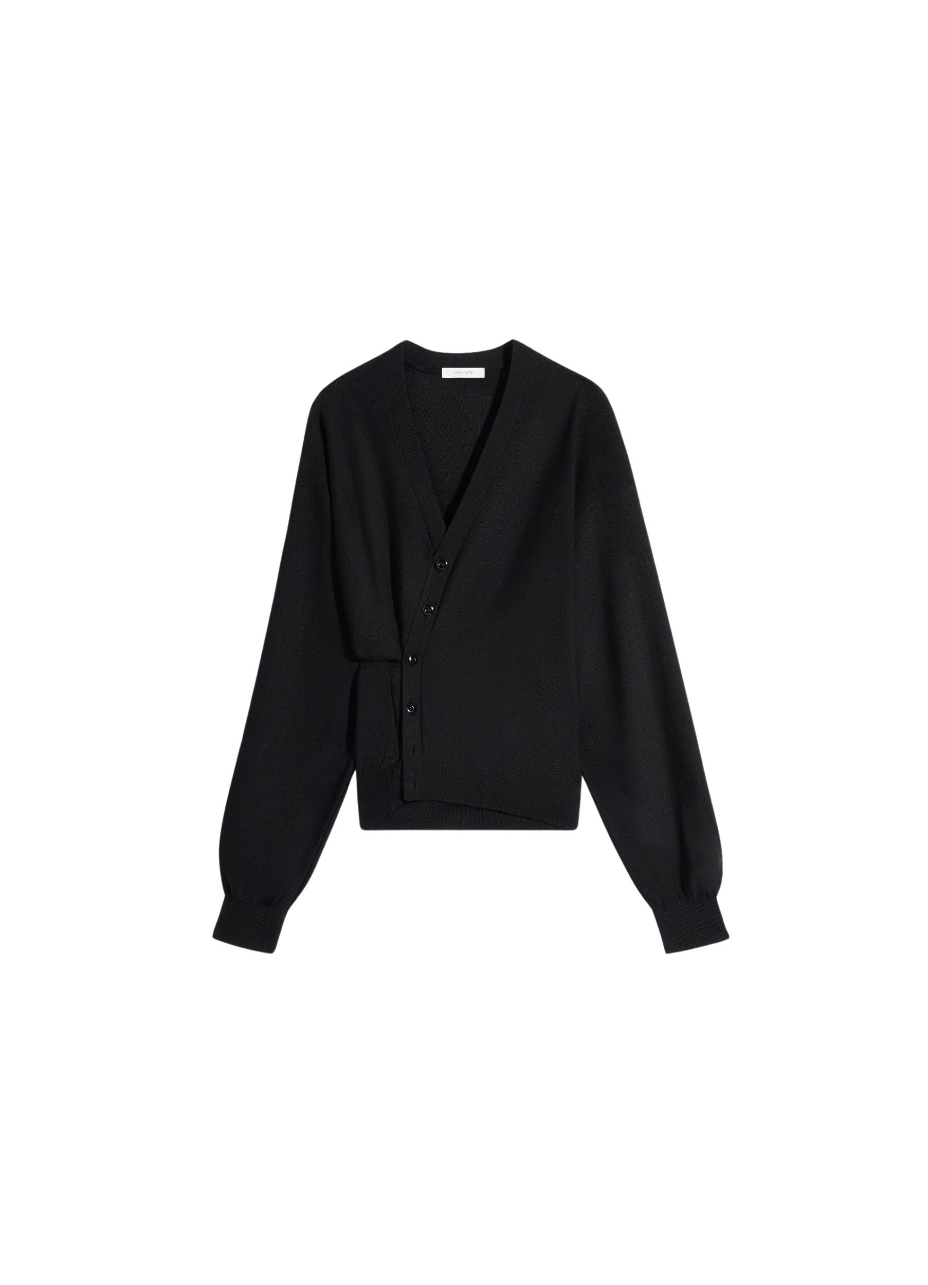 Lemaire Twisted Cardigan in Merino Blend - Knitwear - Parisian Minimalist Luxury at Luxury Shoes 