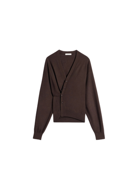 Lemaire Twisted Cardigan in Merino Blend - Knitwear - Parisian Minimalist Luxury at Luxury Shoes 