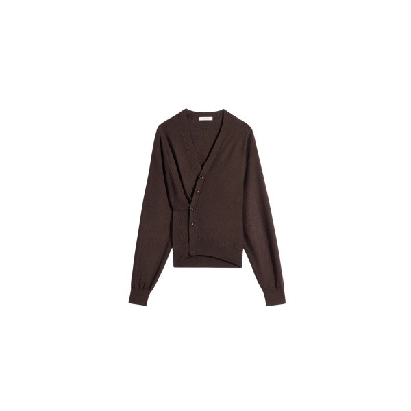 Lemaire Twisted Cardigan in Merino Blend - Knitwear - Parisian Minimalist Luxury at Luxury Shoes 