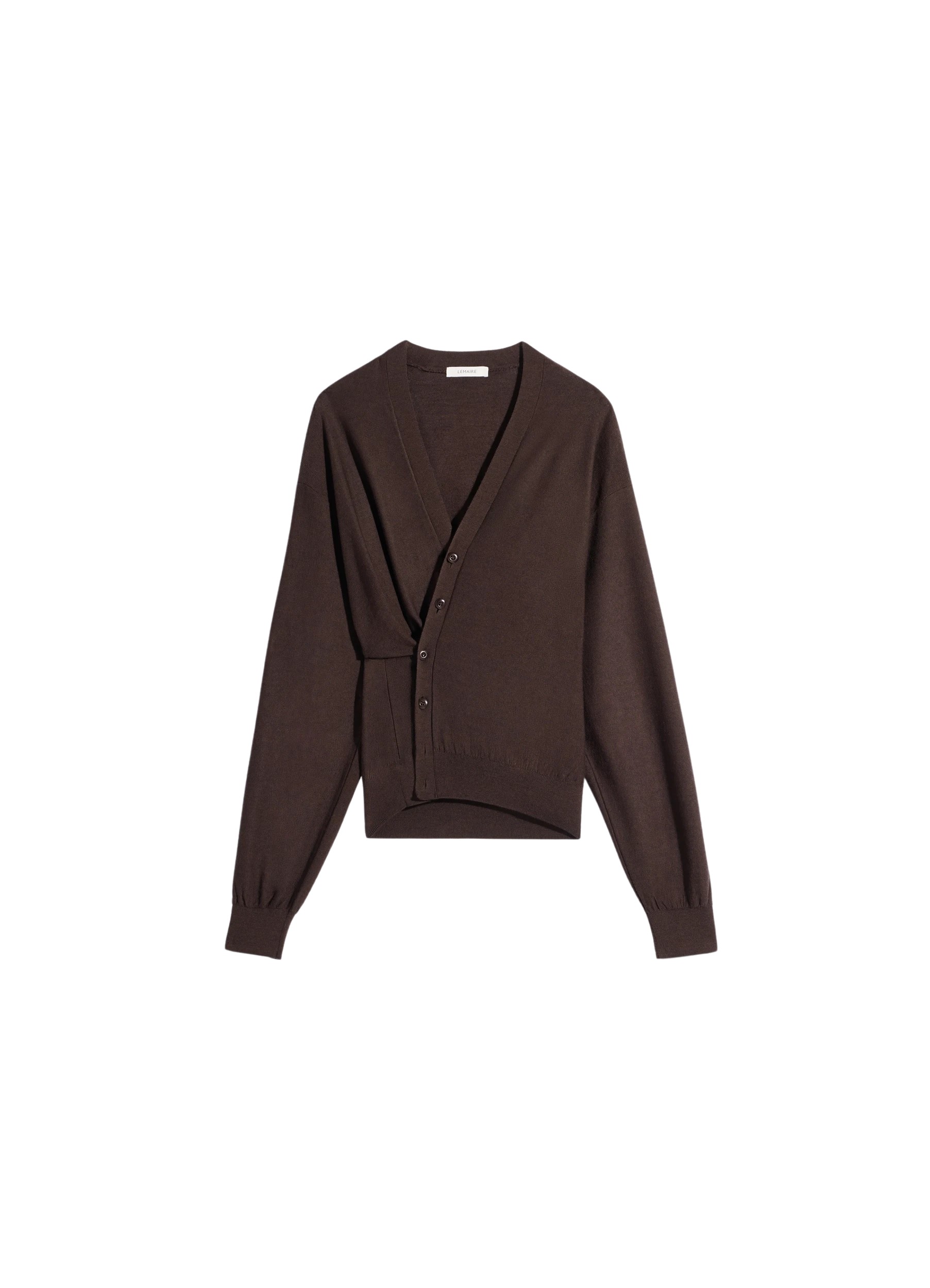 Lemaire Twisted Cardigan in Merino Blend - Knitwear - Parisian Minimalist Luxury at Luxury Shoes 