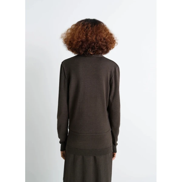 Lemaire Twisted Cardigan with Scarf in Merino Blend - Knitwear - Parisian Minimalist Luxury at Luxury Shoes 