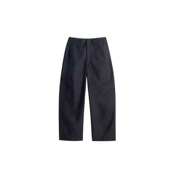 Lemaire Twisted Chino Pants in Cotton Satin - Pants - Parisian Minimalist Luxury at Luxury Shoes 