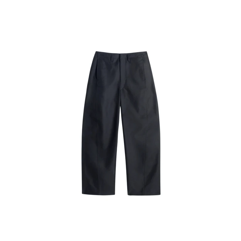 Lemaire Twisted Chino Pants in Cotton Satin - Pants - Parisian Minimalist Luxury at Luxury Shoes 