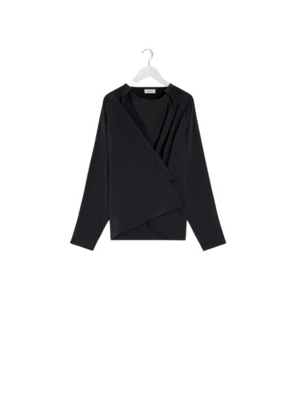 Lemaire Twisted Top in Dry Silk - Tops - Parisian Minimalist Luxury at Luxury Shoes 