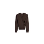 Lemaire Twisted V Neck Jumper in Merino Blend - Knitwear - Parisian Minimalist Luxury at Luxury Shoes 