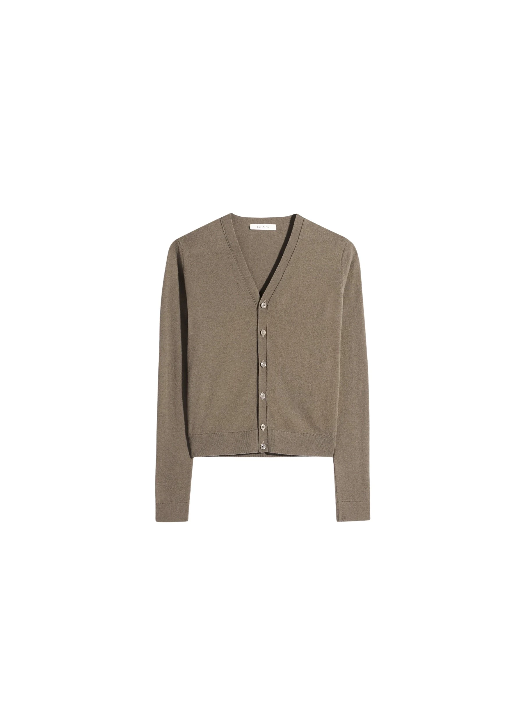 Lemaire-V-Neck-Buttoned-Cardigan-in-Fine-Wool-coveti-193886_nobg Lemaire V Neck Buttoned Cardigan in Fine Wool - Knitwear - Parisian Minimalist Luxury at Luxury Shoes
