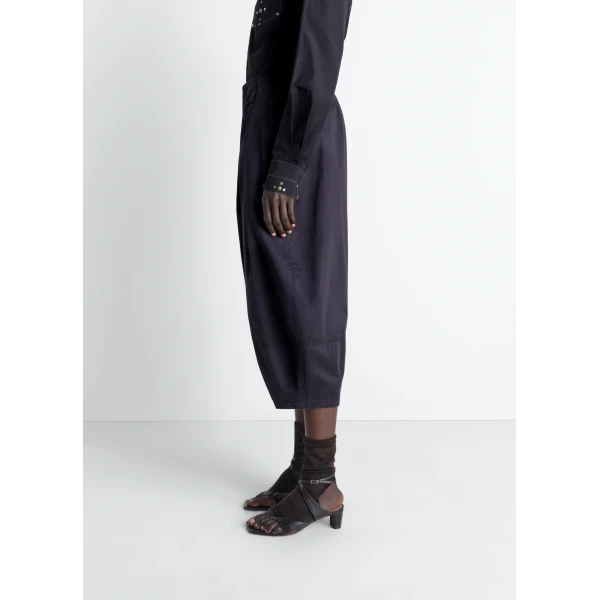 Lemaire Volume Bermudas in Cotton Satin - Shorts - Parisian Minimalist Luxury at Luxury Shoes 