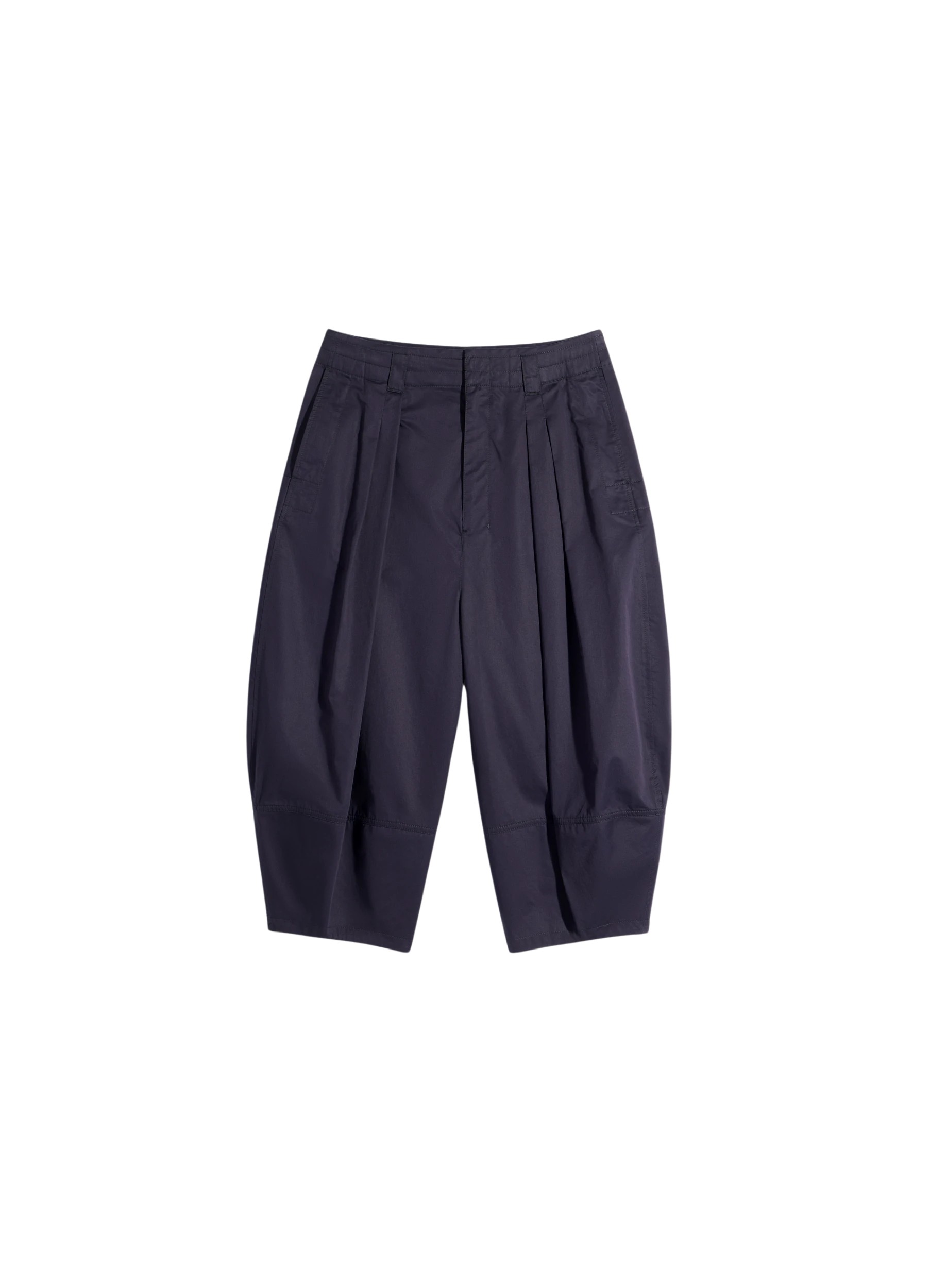 Lemaire Volume Bermudas in Cotton Satin - Shorts - Parisian Minimalist Luxury at Luxury Shoes 
