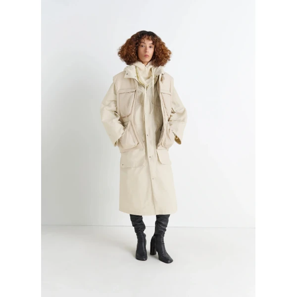 Lemaire Wadded Gilet with Pockets in Light Nylon - Coats - Parisian Minimalist Luxury at Luxury Shoes 