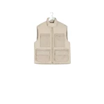 Lemaire Wadded Gilet with Pockets in Light Nylon - Coats - Parisian Minimalist Luxury at Luxury Shoes 