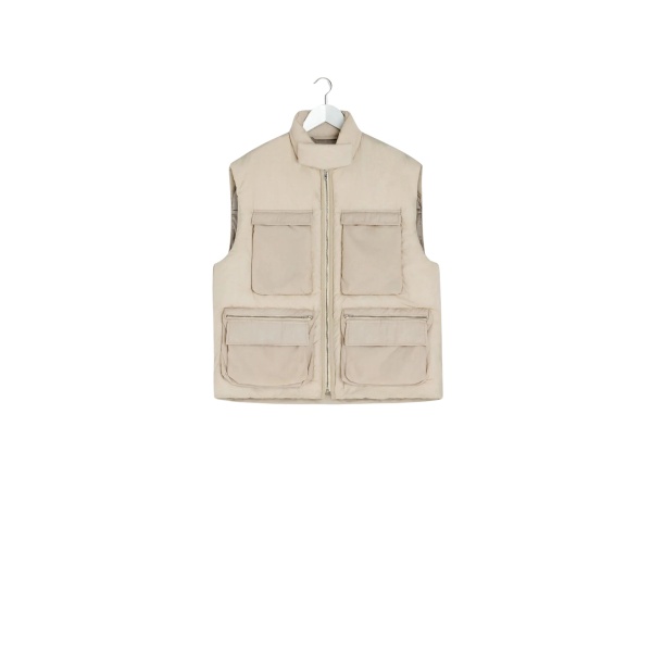 Lemaire Wadded Gilet with Pockets in Light Nylon - Coats - Parisian Minimalist Luxury at Luxury Shoes 