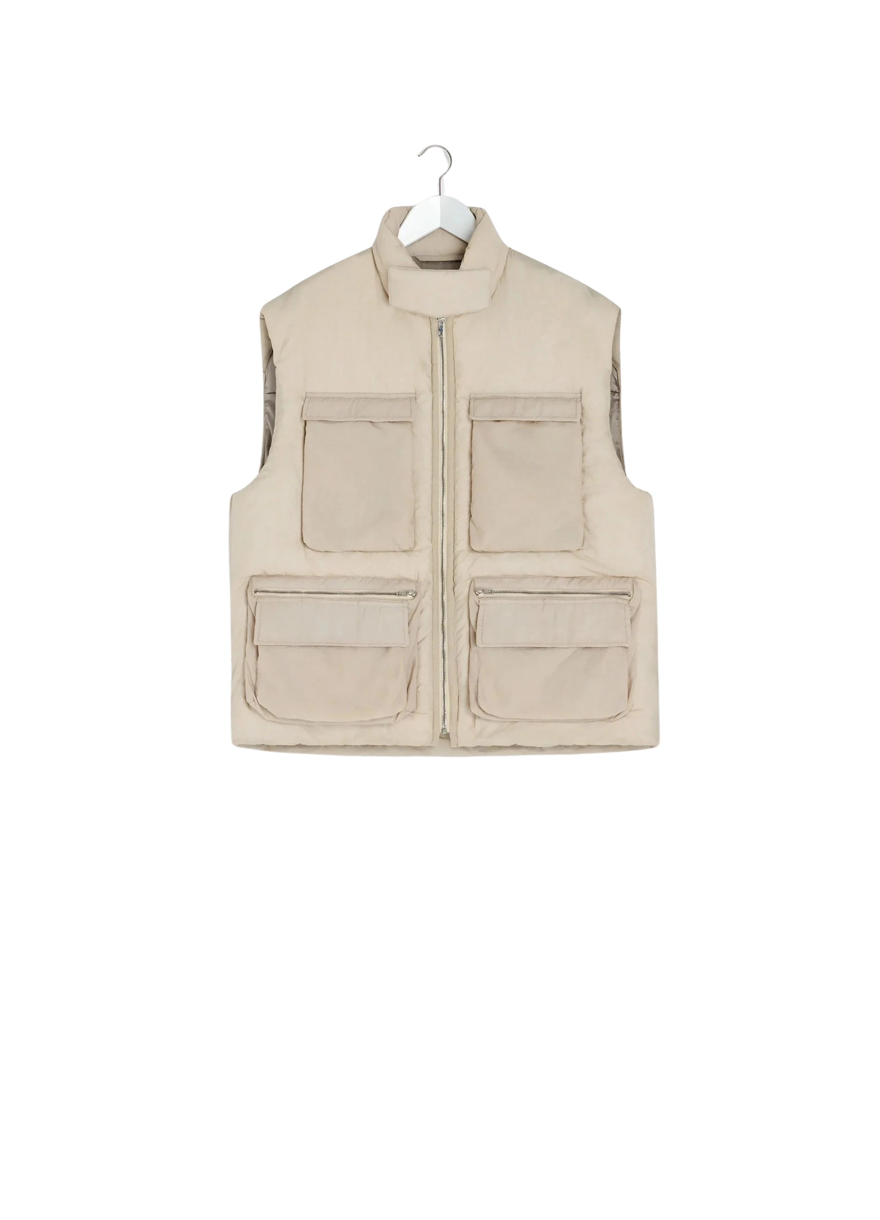 Lemaire Wadded Gilet with Pockets in Light Nylon - Coats - Parisian Minimalist Luxury at Luxury Shoes 