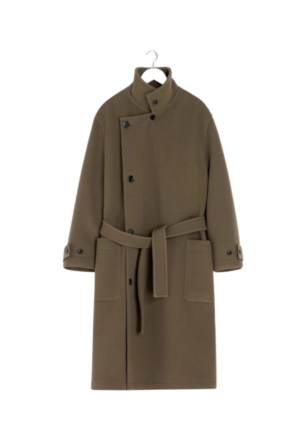 Lemaire Wrap Coat in Wool - Coats - Parisian Minimalist Luxury at Luxury Shoes 