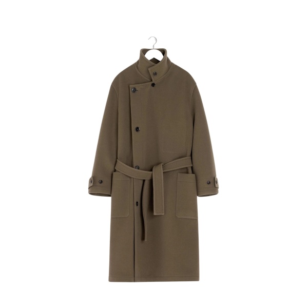 Lemaire Wrap Coat in Wool - Coats - Parisian Minimalist Luxury at Luxury Shoes 