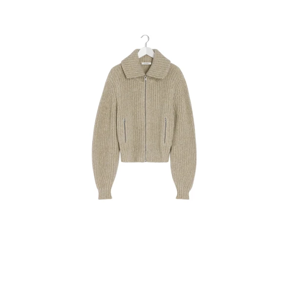 Lemaire Zipped Cardigan in Yak Alpaca - Knitwear - Parisian Minimalist Luxury at Luxury Shoes 