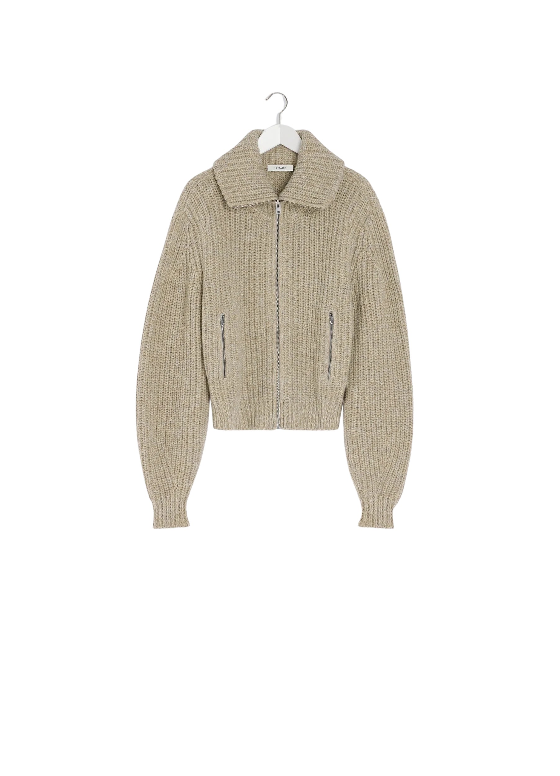 Lemaire Zipped Cardigan in Yak Alpaca - Knitwear - Parisian Minimalist Luxury at Luxury Shoes 