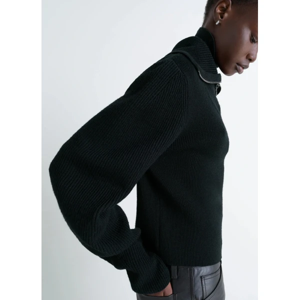 Lemaire Zipped Sweater - Knitwear - Parisian Minimalist Luxury at Luxury Shoes 
