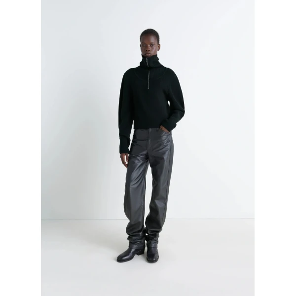 Lemaire Zipped Sweater - Knitwear - Parisian Minimalist Luxury at Luxury Shoes 