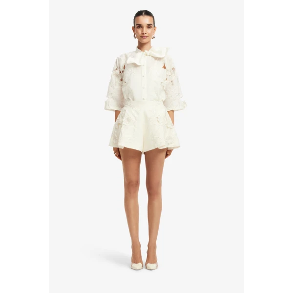Leo Lin Abby Appliqué Shorts - Leo Lin Dress - Australian Luxury Fashion - Shop at Luxury Shoes 