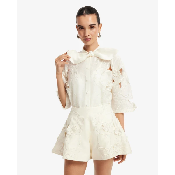 Leo Lin Abby Appliqué Shorts - Leo Lin Dress - Australian Luxury Fashion - Shop at Luxury Shoes 