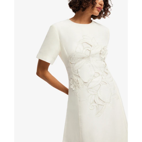 Leo Lin Alice Appliqué Short Sleeve Maxi Dress - Leo Lin Dress - Australian Luxury Fashion - Shop at Luxury Shoes 