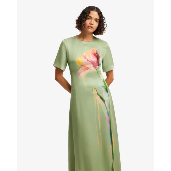Leo Lin Alice Short Sleeve Maxi Dress - Leo Lin Dress - Australian Luxury Fashion - Shop at Luxury Shoes 