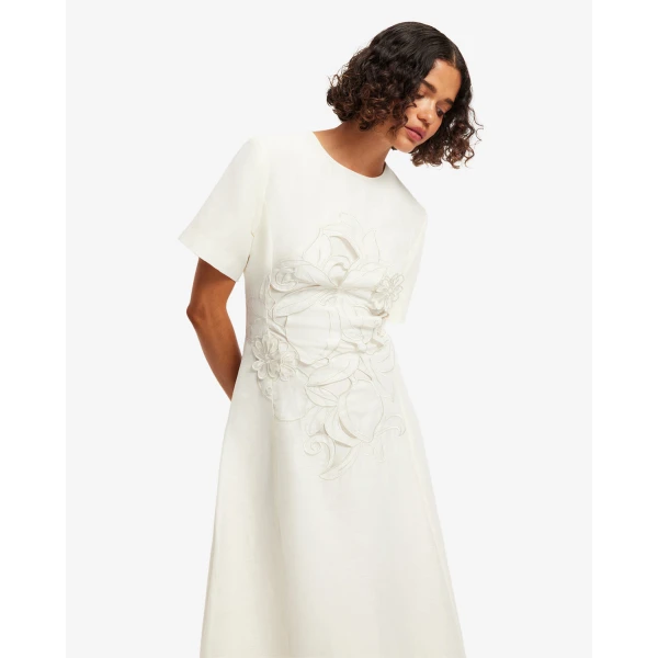 Leo Lin Alice Appliqué Short Sleeve Maxi Dress - Leo Lin Dress - Australian Luxury Fashion - Shop at Luxury Shoes 