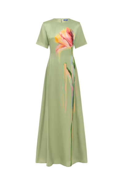 Leo Lin Alice Short Sleeve Maxi Dress - Leo Lin Dress - Australian Luxury Fashion - Shop at Luxury Shoes 