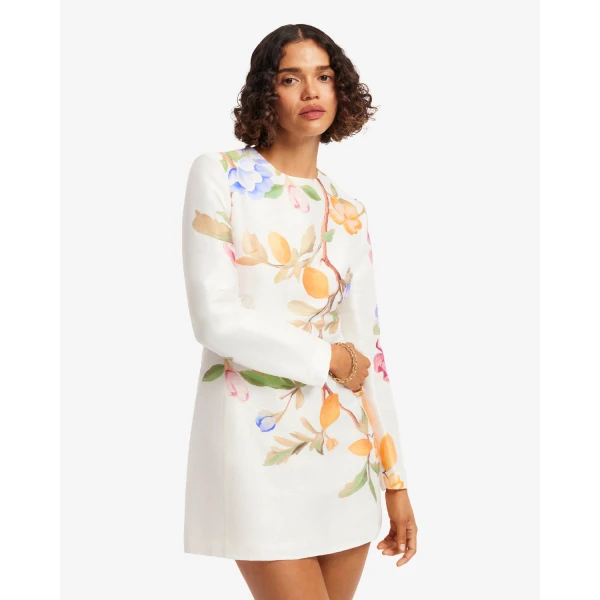 Leo Lin Aliza Long Sleeve Mini Dress - Leo Lin Dress - Australian Luxury Fashion - Shop at Luxury Shoes 
