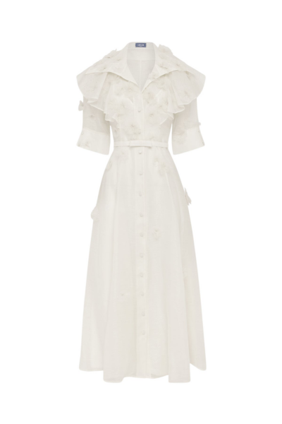 Leo Lin Anya Petal Midi Dress - Leo Lin Dress - Australian Luxury Fashion - Shop at Luxury Shoes 