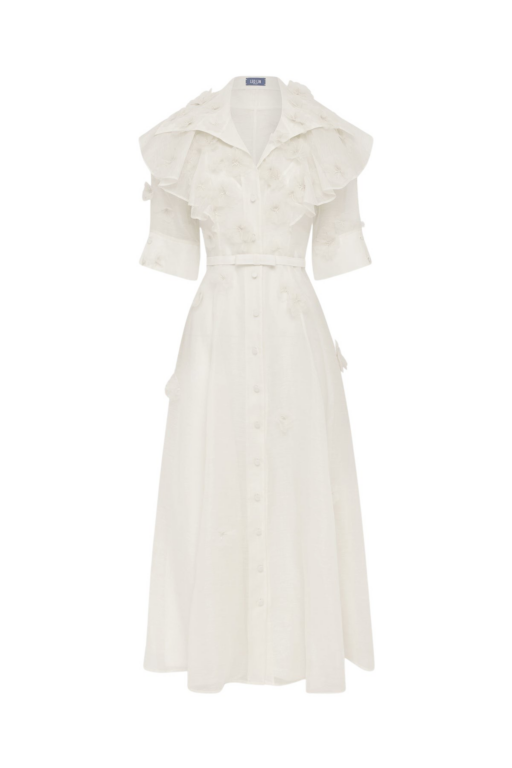 Leo Lin Anya Petal Midi Dress - Leo Lin Dress - Australian Luxury Fashion - Shop at Luxury Shoes 
