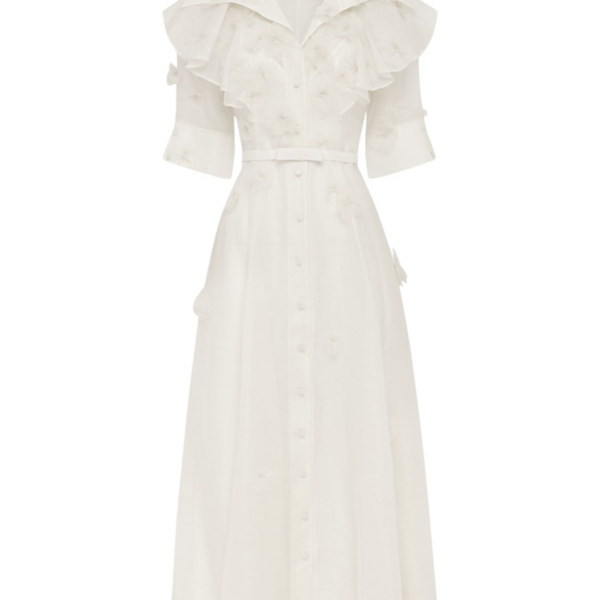 Leo Lin Anya Petal Midi Dress - Leo Lin Dress - Australian Luxury Fashion - Shop at Luxury Shoes 