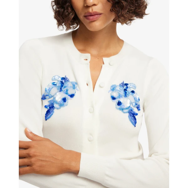 Leo Lin Claire Embellished Knit Cardigan - Leo Lin Dress - Australian Luxury Fashion - Shop at Luxury Shoes 