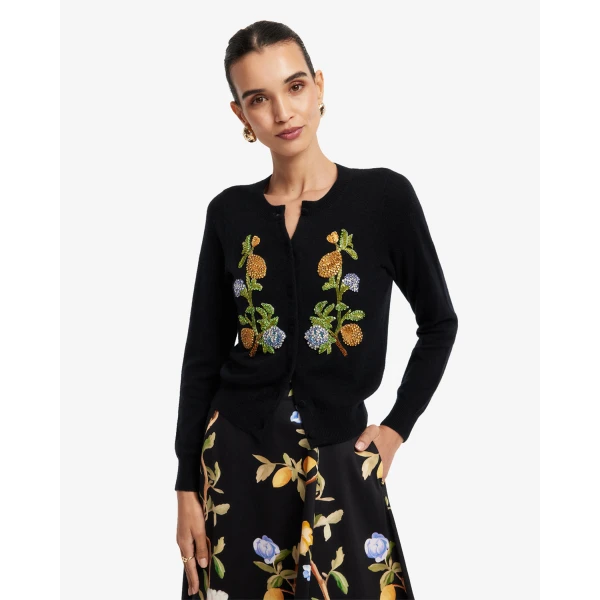 Leo Lin Claire Embellished Knit Cardigan - Leo Lin Dress - Australian Luxury Fashion - Shop at Luxury Shoes 