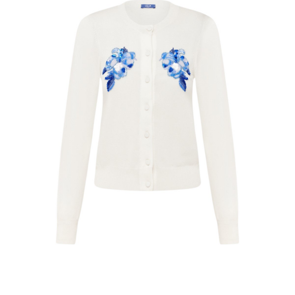 Leo Lin Claire Embellished Knit Cardigan
