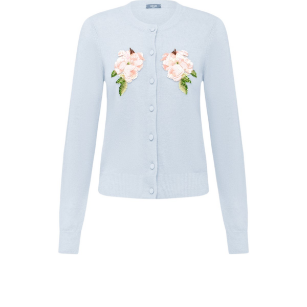 Leo Lin Claire Embellished Knit Cardigan