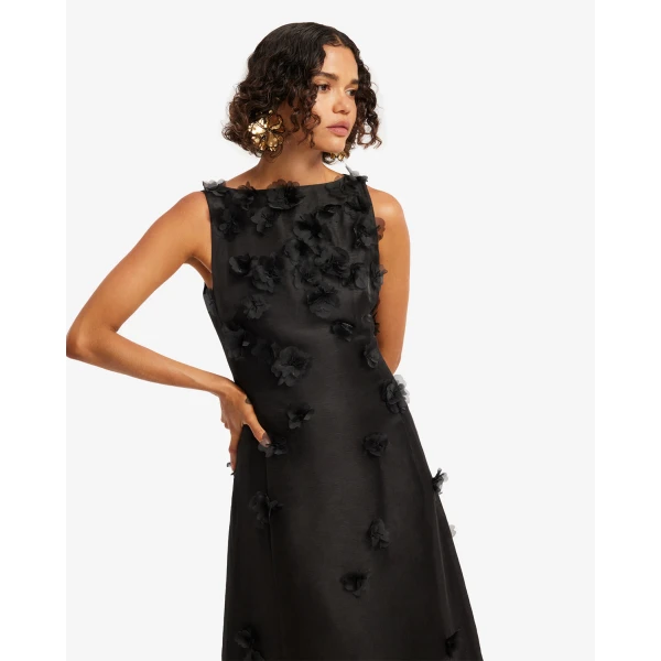 Leo Lin Cleo Petal Sleeveless Midi Dress - Leo Lin Dress - Australian Luxury Fashion - Shop at Luxury Shoes 