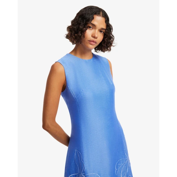 Leo Lin Cleo Appliqué Sleeveless Midi Dress - Leo Lin Dress - Australian Luxury Fashion - Shop at Luxury Shoes 