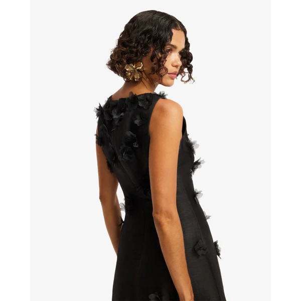 Leo Lin Cleo Petal Sleeveless Midi Dress - Leo Lin Dress - Australian Luxury Fashion - Shop at Luxury Shoes 