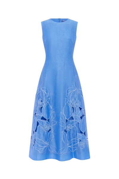 Leo Lin Cleo Appliqué Sleeveless Midi Dress - Leo Lin Dress - Australian Luxury Fashion - Shop at Luxury Shoes 