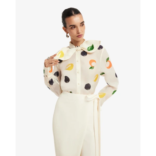 Leo Lin Cora Bow Blouse - Leo Lin Dress - Australian Luxury Fashion - Shop at Luxury Shoes 