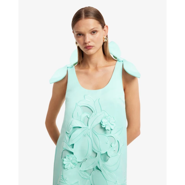 Leo Lin Harper Bow Appliqué Mini Dress - Leo Lin Dress - Australian Luxury Fashion - Shop at Luxury Shoes 