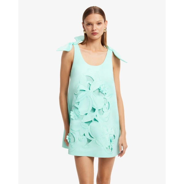 Leo Lin Harper Bow Appliqué Mini Dress - Leo Lin Dress - Australian Luxury Fashion - Shop at Luxury Shoes 