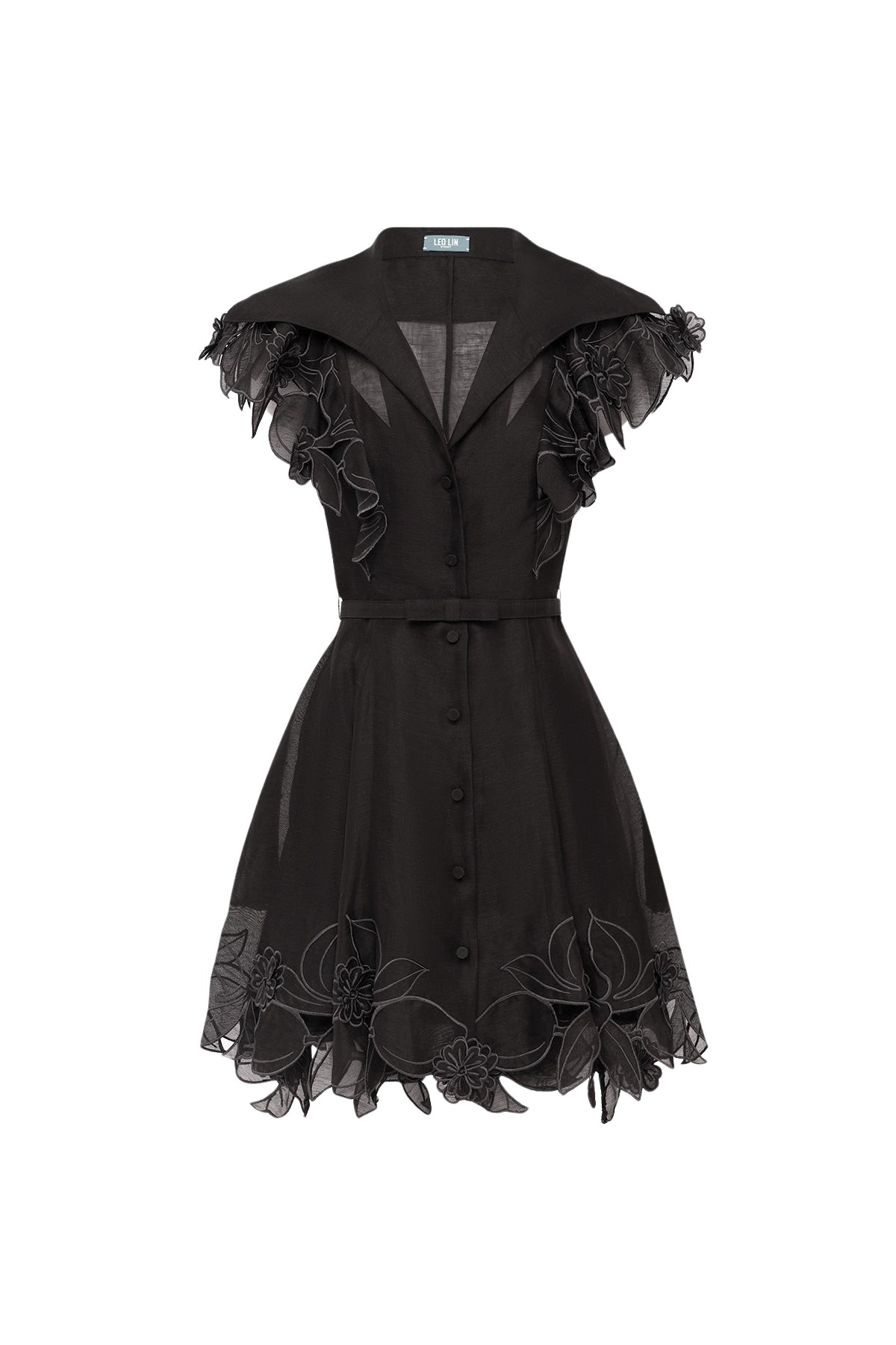 Leo-Lin-Isla26917_nobg Leo Lin Isla Appliqué Mini Dress - Leo Lin Dress - Australian Luxury Fashion - Shop at Luxury Shoes